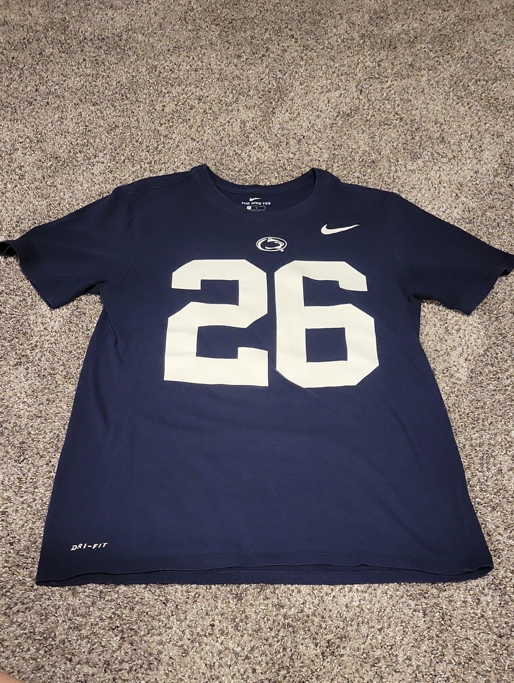 Nike Navy Blue Dri-Fit Penn State BARKLEY #26 T-Shirt